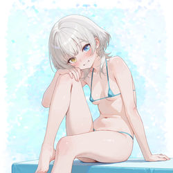 This is a pixiv picture whose title is ビキニ姿の要楽奈.