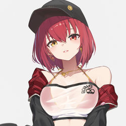 This is a pixiv picture whose title is 🖤❤️.