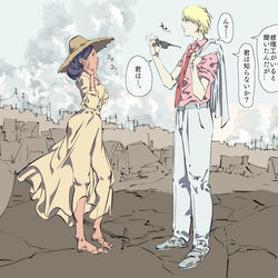 This is a pixiv picture whose title is ララァとシャア.