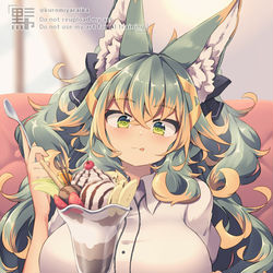 This is a pixiv picture whose title is パフェお食べ.