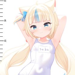This is a pixiv picture whose title is 白スクsabaちゃん.
