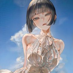 This is a pixiv picture whose title is ”上手に撮れた？”.