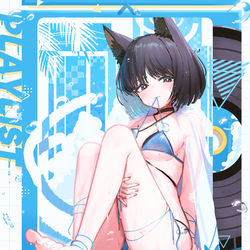This is a pixiv picture whose title is 夏, 水着, キキョウ 🌊.