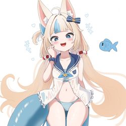 This is a pixiv picture whose title is 💧🐟.
