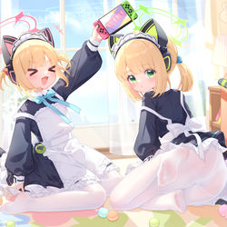 This is a pixiv picture whose title is モモイ & ミドリ.