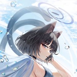 This is a pixiv picture whose title is Water cat.