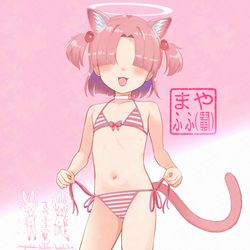 This is a pixiv picture whose title is 私もクロレラ観察部♡_ビキニちゃん２２.