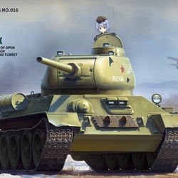 This is a pixiv picture whose title is T-34/85 Medium tank 中型戦車 中型坦克.