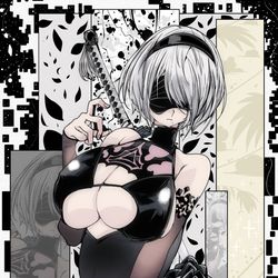 This is a pixiv picture whose title is NieR:Automata⚔️【ヨルハ非公式水域活動服・壱】.