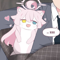 This is a pixiv picture whose title is うん！1時間後に起こしてあげ..るよ.. zzz🩷ホシノイタチ.