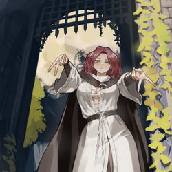 This is a pixiv picture whose title is 纵使法环支离破碎，也请您当上艾尔登舞王.