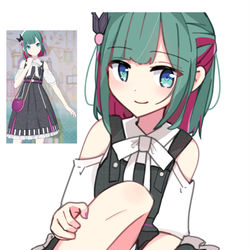 This is a pixiv picture whose title is レオニミク.