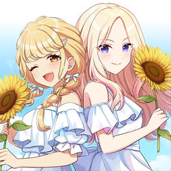 This is a pixiv picture whose title is 白ワンピせなこと🌻.