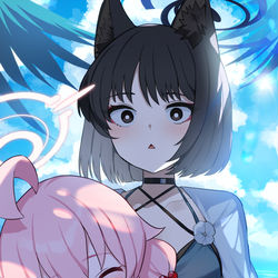 This is a pixiv picture whose title is ホシノ「おじさんと一緒に寝よ～♡」.