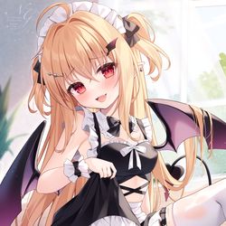 This is a pixiv picture whose title is メイドわからせちゃん.