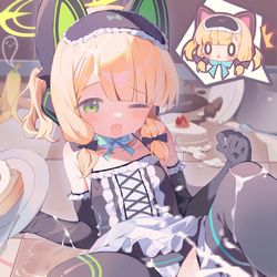 This is a pixiv picture whose title is メイド服ミドリ.