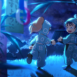 This is a pixiv picture whose title is 同室のおもいで.