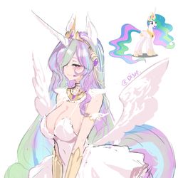 This is a pixiv picture whose title is Umamusu x MLP : Celestia.