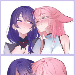 This is a pixiv picture whose title is やさしいキス.