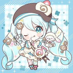 This is a pixiv picture whose title is 雪ミク2026.