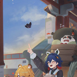 This is a pixiv picture whose title is Busy morning.