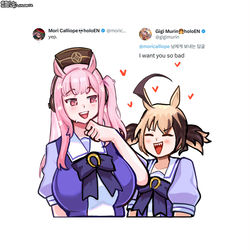 This is a pixiv picture whose title is Umamusume Calli & Gigi.