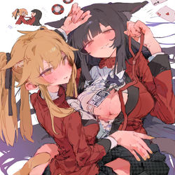 This is a pixiv picture whose title is キャツグルイ😾.