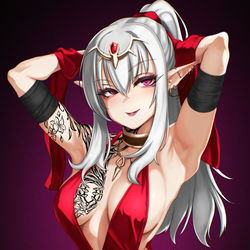 This is a pixiv picture whose title is 【Skeb】ファイアーエムブレム・チキ白髪でグリマのタトゥー.