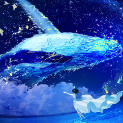 This is a pixiv picture whose title is 海の幽霊.