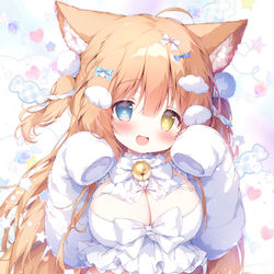 This is a pixiv picture whose title is ご主人見てー！もふもふ～♡.