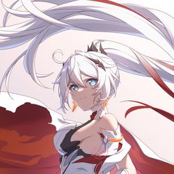 This is a pixiv picture whose title is Day99 琪亚娜·薪炎之律者.