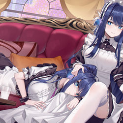 This is a pixiv picture whose title is 双子贺图.