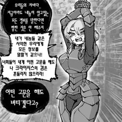 This is a pixiv picture whose title is 저항하는 여기사.