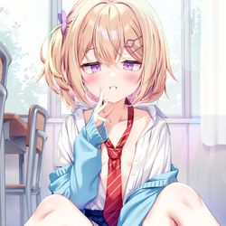 This is a pixiv picture whose title is 負けを認めたら、もっと触らせてあげるけど？　ざーこ♡.