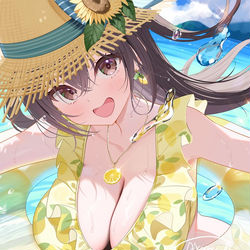 This is a pixiv picture whose title is 海だー！.