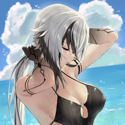 This is a pixiv picture whose title is Summer Arlecchino.