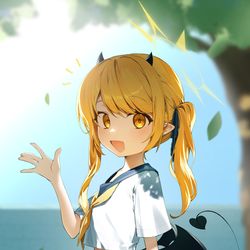 This is a pixiv picture whose title is 「あ、発見！ おはよう~！！」.