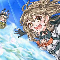 This is a pixiv picture whose title is Skydive Idols.