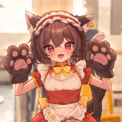 This is a pixiv picture whose title is メイド橙.