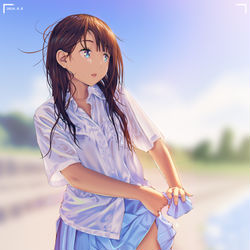 This is a pixiv picture whose title is 夏時.