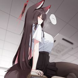 This is a pixiv picture whose title is 狐坂ワカモ.