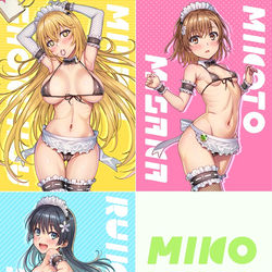 This is a pixiv picture whose title is 最強なメイドたち.