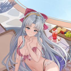 This is a pixiv picture whose title is 泳装柯莱塔.