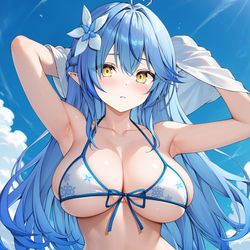 This is a pixiv picture whose title is ラミィ　結婚しよ？っ♥.