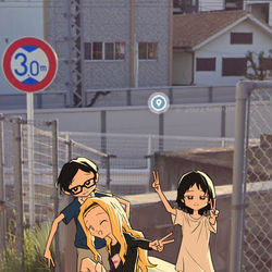 This is a pixiv picture whose title is 仲良し３人組＋α.