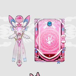 This is a pixiv picture whose title is ニンフィアモチーフの武器（ポケモン）.