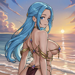 This is a pixiv picture whose title is ビビ - Astral Solstice Dancer.