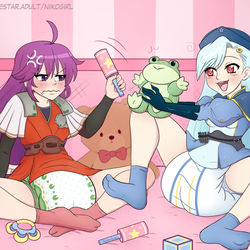 This is a pixiv picture whose title is Kanami Kentou & Elizabeth Lacock.