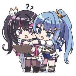 This is a pixiv picture whose title is 2人で探検⛏️.