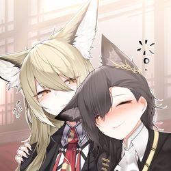 This is a pixiv picture whose title is Fox & wolf.